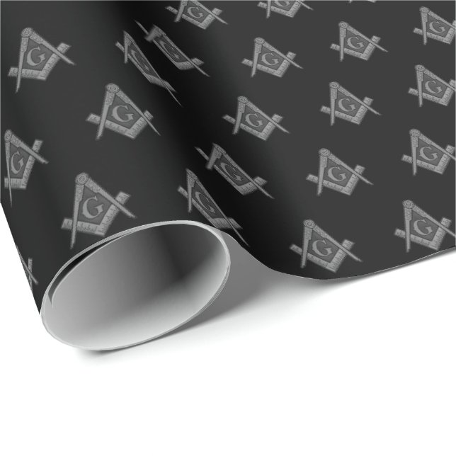 Frimurare Masonic Square och kompass Frimureri  Presentpapper (Rullad Hörn)
