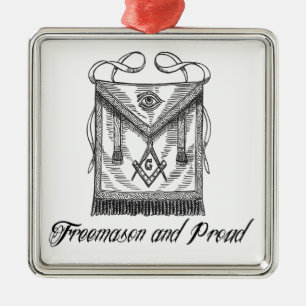 Frimurare och stolt prydnad julgransprydnad metall
