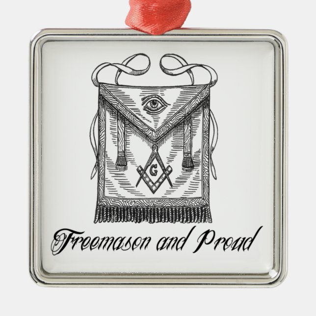 Frimurare och stolt prydnad julgransprydnad metall (Framsidan)