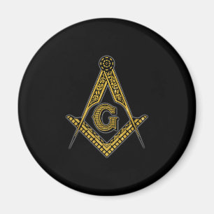 Frimurare (svart & guld) magnet