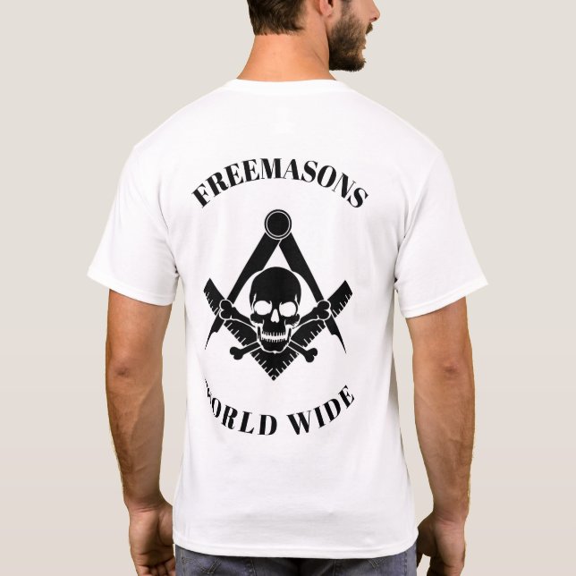 Frimurare Världen Över-Frimureri T Shirt (Baksida)