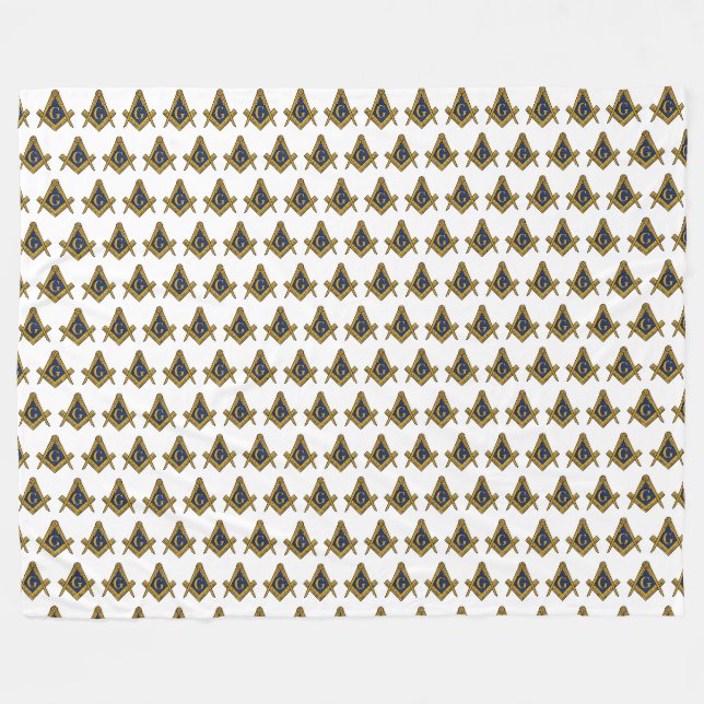 Frimurarens kvadrat och kompass fleecefilt (Framsidan (Horisontell))