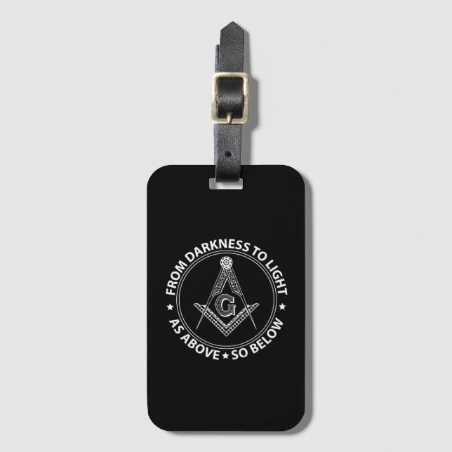 Frimureri emblem bagagebricka (Framsida vertikal)