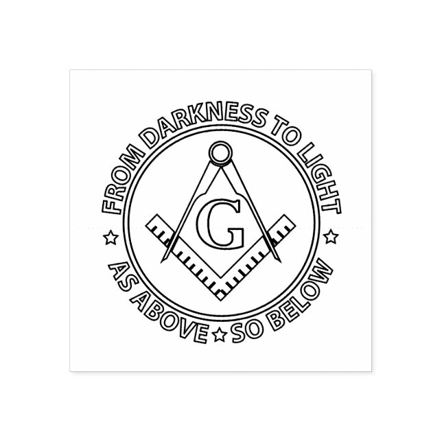 Frimureri emblem stämpel (Tryck)