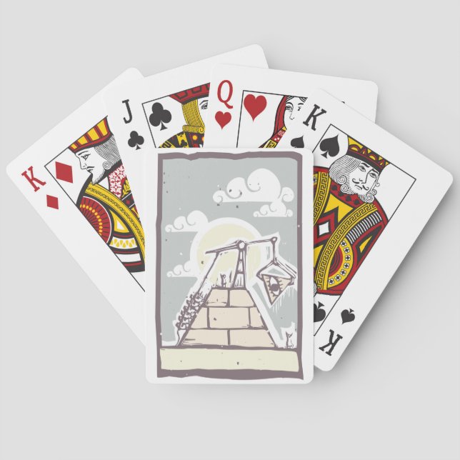 Frimureri Pyramid Lekort Kortlek (Baksidan)