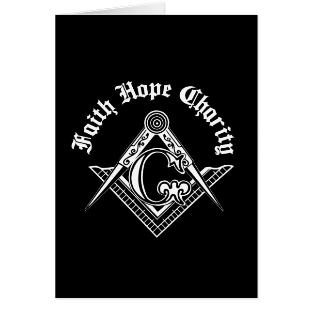 Frimurssymbol Hälsningskort (Framsidan)