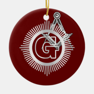 Frimurssymbol Julgransprydnad Keramik