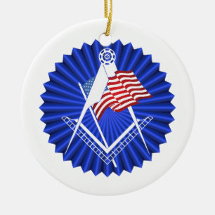 Frimurssymbol Julgransprydnad Keramik