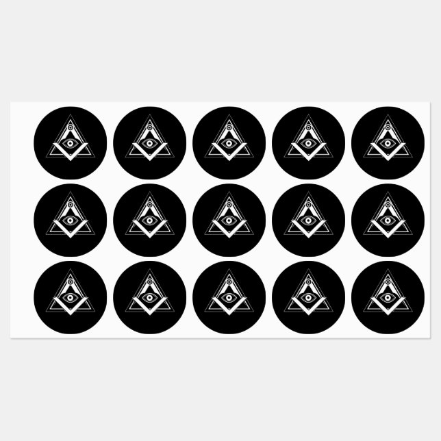 Frimurssymbol Klistermärke (Ark)