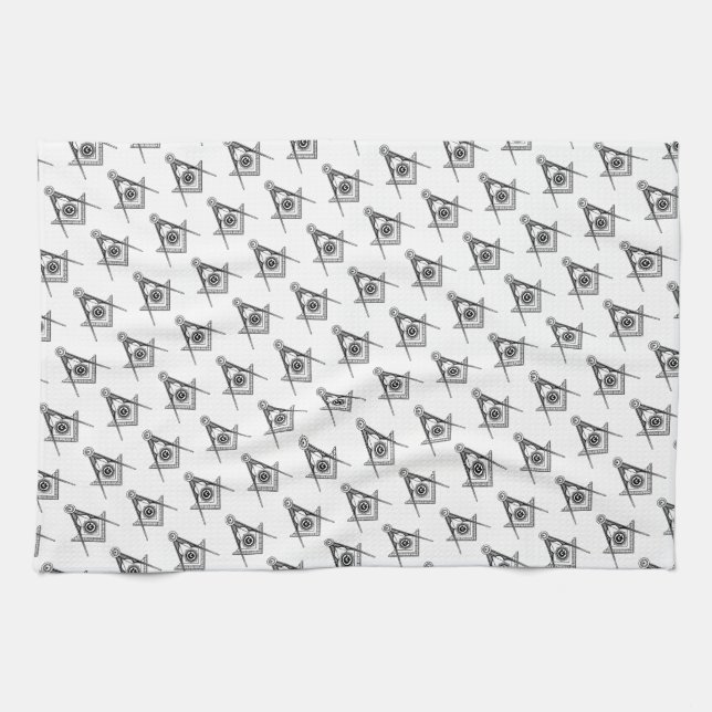 Frimurssymbol Kökshandduk (Horisontell)