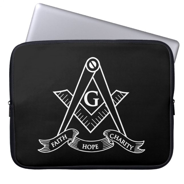 Frimurssymbol Laptop Fodral (Framsidan)