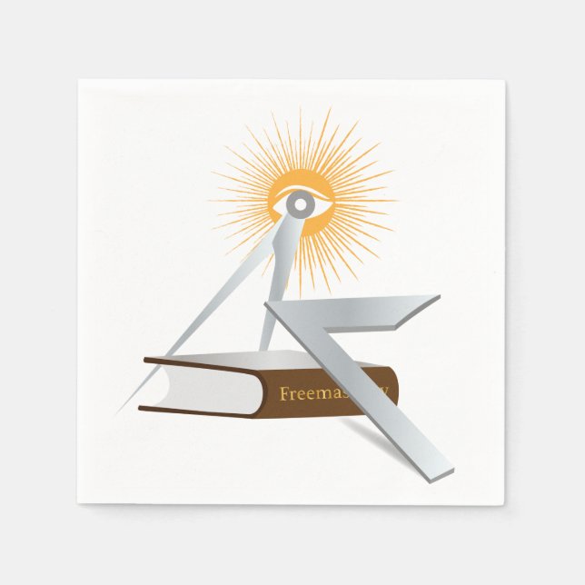 Frimurssymboler Pappersservett (Framsidan)