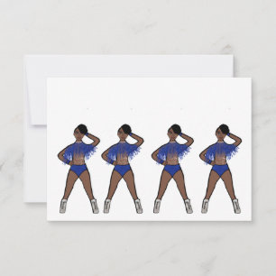 Fringe dansare Notecard A ( Blue ) Anteckningskort