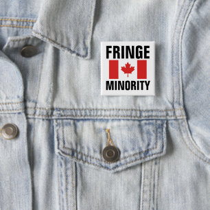 Fringe minoritet med Kanadas Flagga Knapp