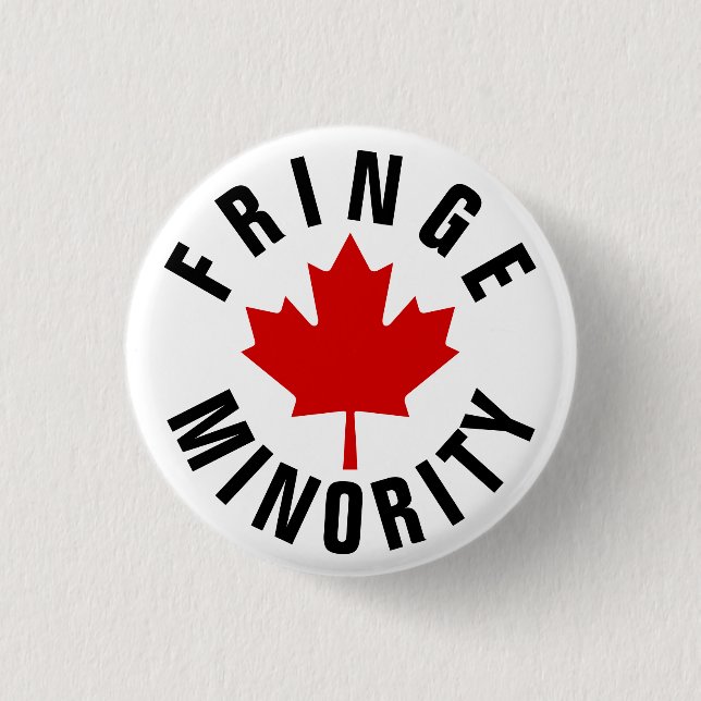 Fringe Minority Canada Maple Löv Canada Protest Knapp (Framsida)