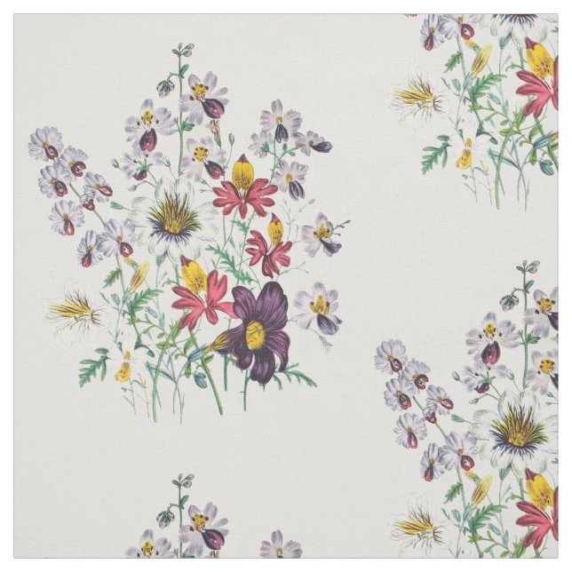 Fringeflowers och sammettrumpetblommor tyg (Provkarta)