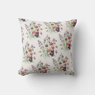 Fringeflowers och Velvet Trumpet Flowers Pillow Kudde