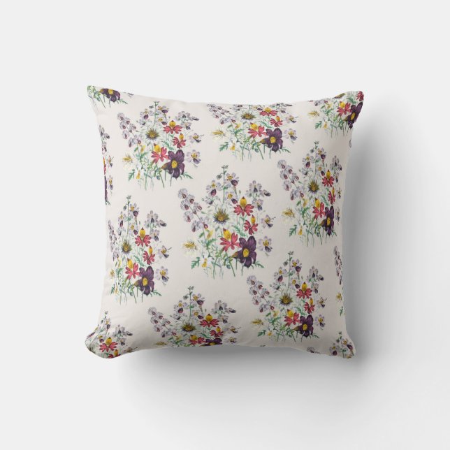 Fringeflowers och Velvet Trumpet Flowers Pillow Kudde (Framsida)
