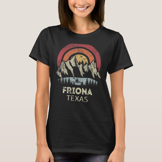 Friona Texas Mountain Sunset Sunrise Kayaking T Shirt (Framsida)