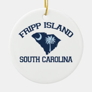 Fripp Island. Julgransprydnad Keramik