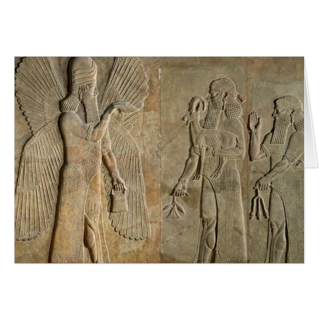 Fris som visar en bevingad ande hälsningskort (Framsidan Horizontal)