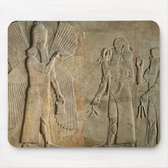 Fris som visar en bevingad ande musmatta (Framsidan)