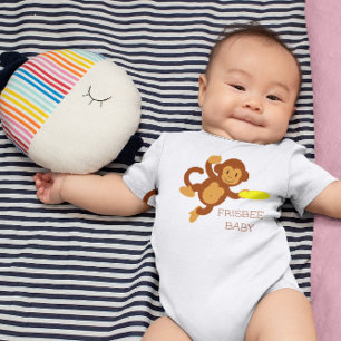 Frisbee Baby Monkey Baby Bodykostym T-shirt
