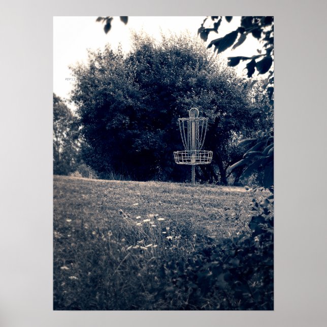 Frisbee Disk Golf Basket Poster (Framsidan)