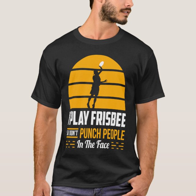Frisbee Disk Golf Team Slår inte människor i F T Shirt (Framsida)