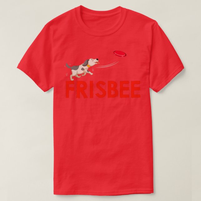 Frisbee Disks Disk Hund Hundar Player Motif T Shirt (Design framsida)
