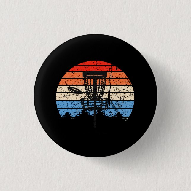 Frisbee Golf Disk Golf Retro Knapp (Framsida)