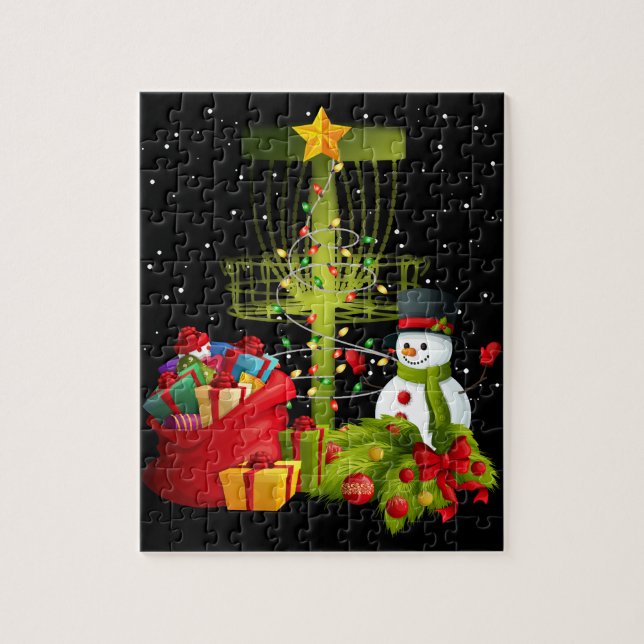 Frisbee Golf Frolf Julgran Pussel (Vertikal)