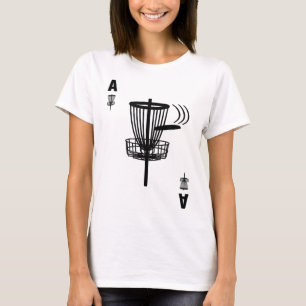 Frisbee Golf Hål i ett enda Ace Card-snålt golf T Shirt
