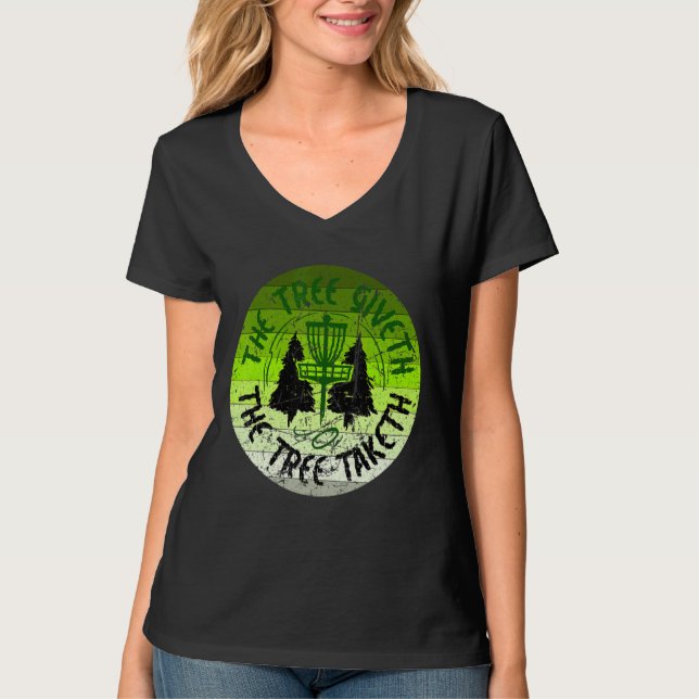 Frisbee Golf Retro for a Disk Golfer T Shirt (Framsida)