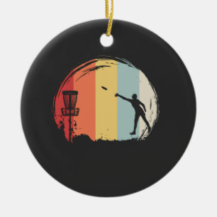 Frisbee Golf Retro Julgransprydnad Keramik