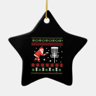Frisbee Golf Ugly jul Sweater Julgransprydnad Keramik