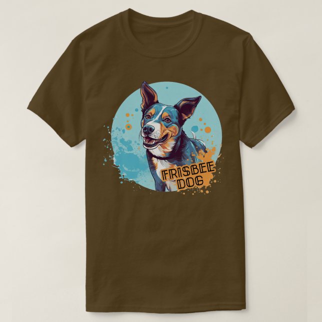 Frisbee Hund 1 T Shirt (Design framsida)