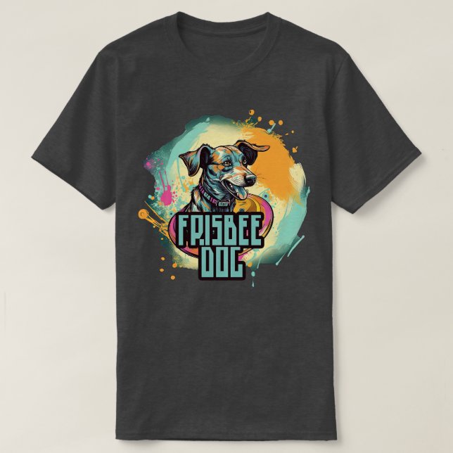 Frisbee Hund 2 T Shirt (Design framsida)