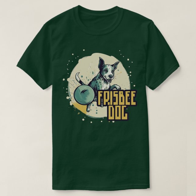 Frisbee Hund 3 T Shirt (Design framsida)