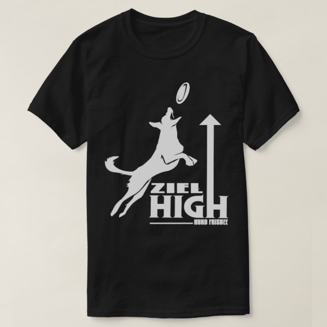 Frisbee Hund Frisbee Disk Hund Gift T Shirt (Design framsida)