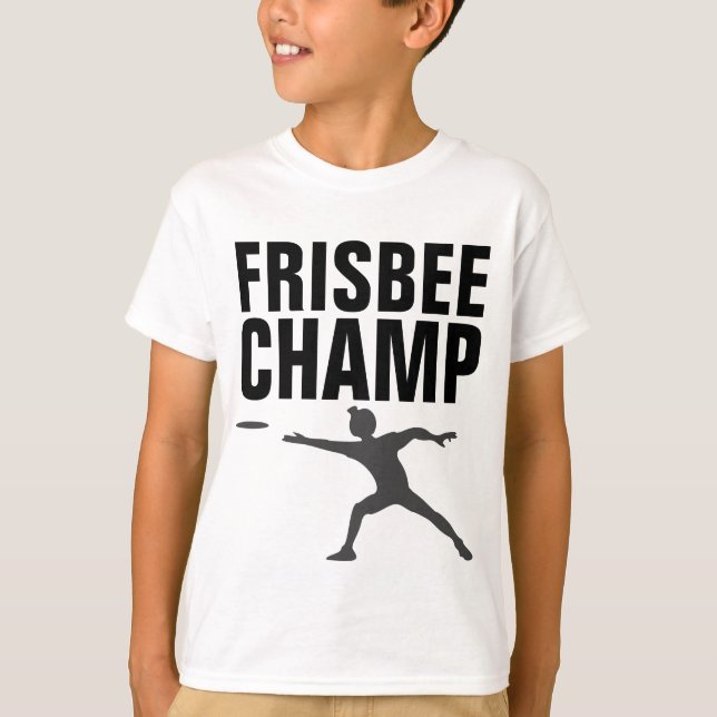 FRISBEE MÄSTARE T-SHIRTAR T SHIRT (Framsida)