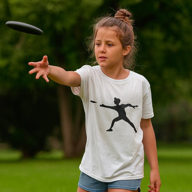 Frisbee Silhouette Girls T-Shirt (Skapare uppladdad)
