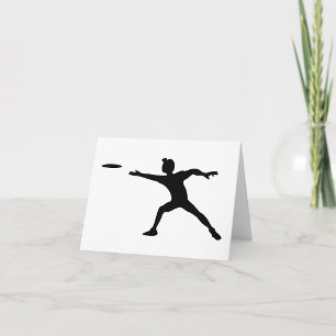 Frisbee Silhouette Note-kort Kort