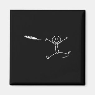 Frisbee Stickman Disc Golf Rolig Ultimate Frisbee  Magnet