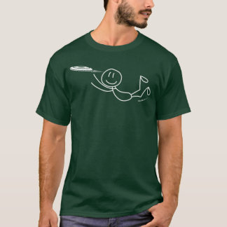 Frisbee Stickman Disc Golf Rolig Ultimate Frisbee T Shirt