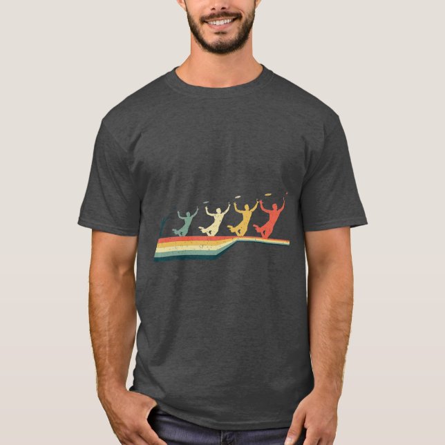 Frisbee Vintage Retro Frisbee T Shirt (Framsida)