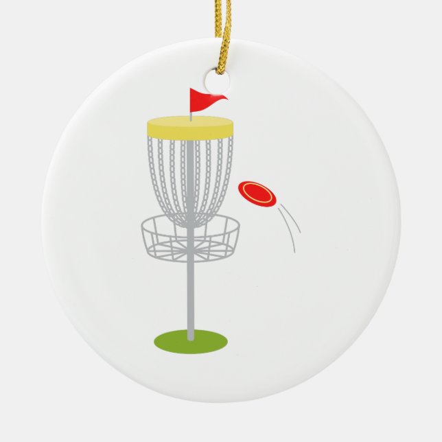 FrisbeediskettGolf Julgransprydnad Keramik (Framsidan)