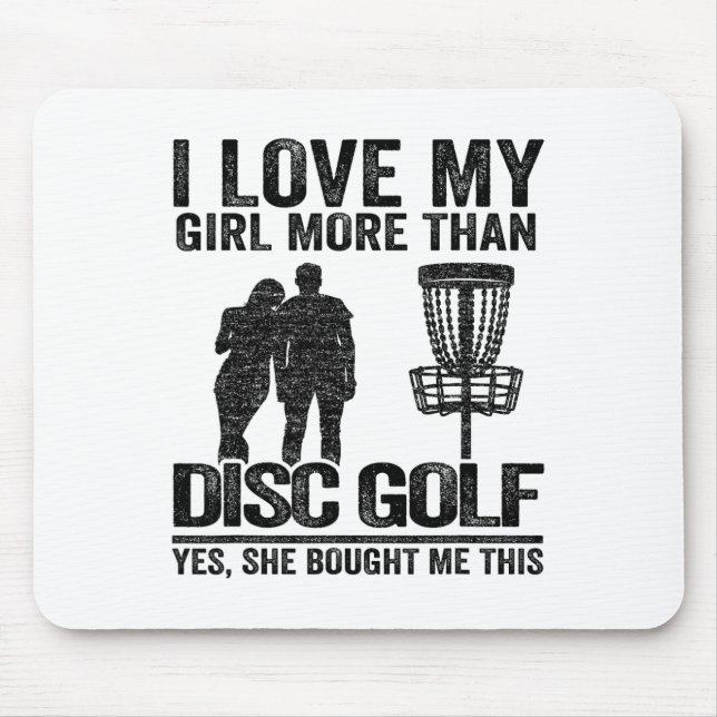 Frisbeegolf Sket jag älskar min tjej mer än discgo Musmatta (Framsidan)