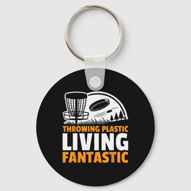 Frisbeekastande Plast Levande Fantastisk Disc Golf Nyckelring (Framsida)