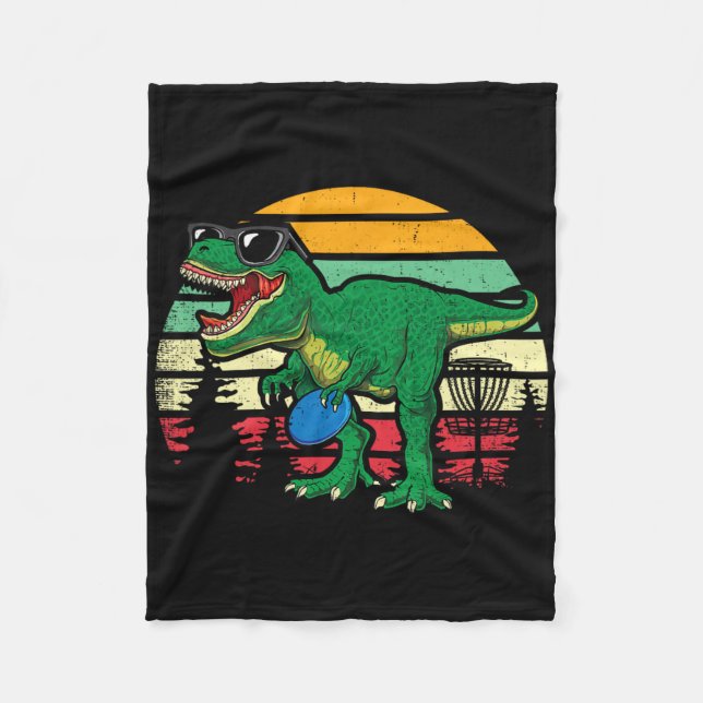 Frisbees Dino Söt T Rex Dinosaurie Barn Pojkar Ski Fleecefilt (Framsidan)